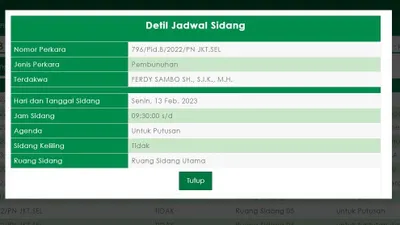 Nasib Ferdy Sambo Ditentukan Setelah Pukul 09.30: Vonis Hukuman Mati, Seumur Hidup atau Lebih Rendah