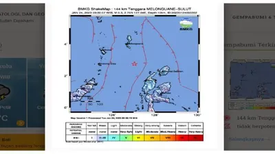 Terkini! Melonguane-SULUT Kembali Diguncang Gempa 5,3 Magnitudo, Tidak Berpotensi Tsunami