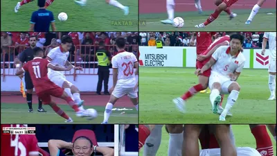 Takel keras dari pemain vietnam tidak menapatkan kartu merah dari wasit