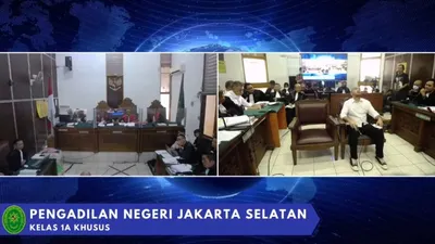 Terdakwa Baiquni Wibowo di Pengadilan Negeri Jakarta Selatan