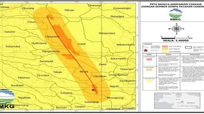 Peta Bahaya Gempa Patahan Cugenang