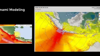 Isu Gempa Bumi Megathrust M8.7 dan Tsunami 10 M Selat Sunda dan wilayah terdampak kerusakan