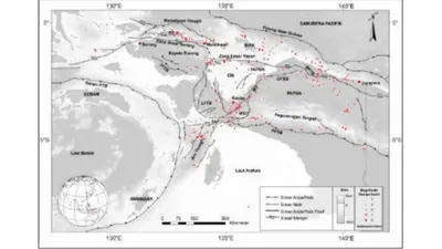 4 Zona Sesar Aktif Papua dan Sesar Tarera Aiduna Penyebab Gempa Bumi 5,0 SR di Kaimana Papua