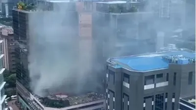 Gedung Kementerian Hukum dan HAM RI (Kemenkumham) telah terjadi peristiwa kebakaran, Kamis, 8 Desember 2022.