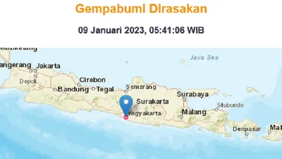 Update BMKG Pagi Ini! Gempa Magnitudo 3,1 Mengguncang Yogyakarta, Berpusat di Darat!