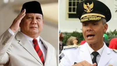Prabowo Subianto dan Ganjar Pranowo