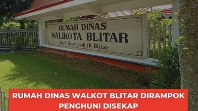 Heboh! Rumah Dinas Wali Kota Blitar Dirampok, Penghuni Disekap hingga Uang Ratusan Juta Raib