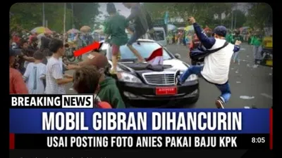 Viral Video Mobil Gibran Rakabuming Raka Dirusak Gegara Posting Foto Anies, Walikota Solo Buka Suara!
