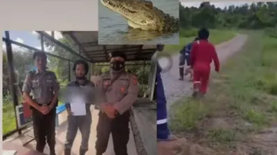 Usai Viral Aksi Kejinya, 3 Pria Pelempar Anjing Hidup untuk Makan Buaya Jadi Tersangka, Ini Ancaman Hukumannya