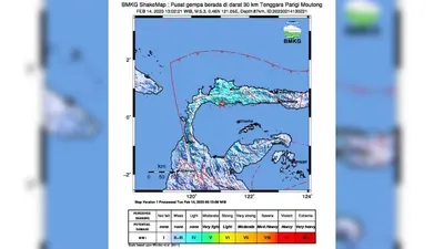 Parigi Moutong Sulawesi Tengah Diguncang Gempa Magnitudo 5.3 ,Tidak Berpotensi Tsunami