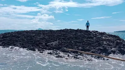Pasca Gempa Magnitudo 7.5 di Kepulauan Tanimbar Utara dan Tayando Yamru, Maluku pada Selasa dini hari 10/Jan/2023 muncul Pulau Baru.