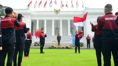 Kontingen Indonesia berhasil meraih target emas Sea Games dari Presiden Jokowi