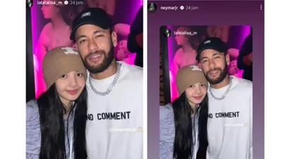 Lisa Blackpink Bikin Heboh Media Sosial saat Posting Foto Bareng Neymar, Netizen: Tebak Siapa yang Minta Foto Duluan