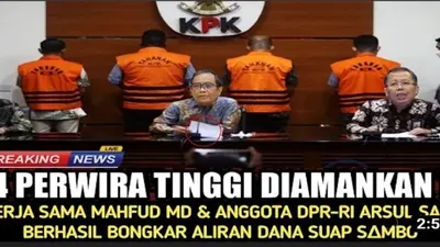 Mahfud MD dan Anggota DPR RI Arsul Sani Bongkar Aliran Dana Suap Ferdy Sambo, 4 Perwira Tinggi Diamankan, Benarkah?