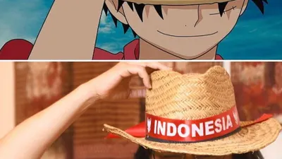 Sri Mullyani Cosplay Jadi luffy