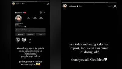 Banyak Akun Fake Atas Nama Dirinya, Trisha Anak Ferdy Sambo Tegaskan Akun Media Sosialnya yang Asli Hanya Ini