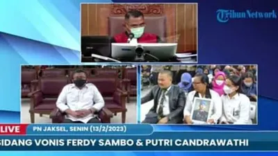 Keluarga Brigadir Yosua hadir dalam sidang vonis Ferdy Sambo di PN Jaksel, Senin 13 Februari 2023