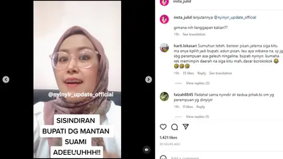 Viral video seorang wanita yang menyindir Bupati Purwakarta Anne Ratna Mustika karena terlihat sering mengumbar aib rumah tangganya dengan Dedi Mulyadi.