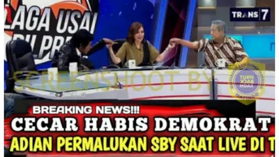 Cek Fakta: Beredar Kabar Adian Napitupulu Permalukan SBY Saat Live TV Nasional, Benarkah? (Tangkap Layar Tumbhnail turnbackhoax.id)