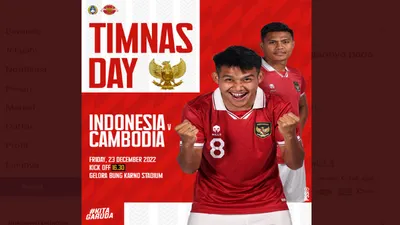 Link Streaming Piala AFF 2022 Gratis: Indonesia vs Kamboja, Kick Off 16.30 WIB, Jumat 23 Desember 2022