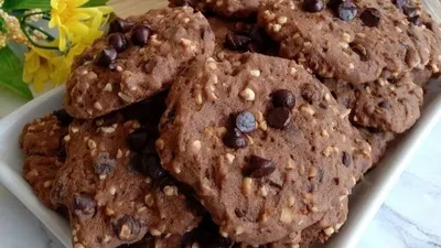 Ilustrasi resep kue kering choco nut cookies untuk Lebaran Idul Fitri
