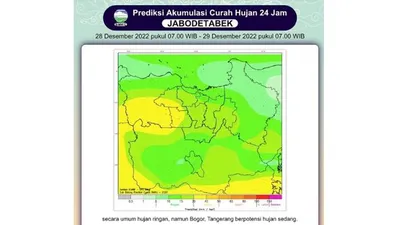 Waspada! Inilah Wilayah yang Diprediksi BMKG Akan Terjadi Hujan Lebat Sampai Malam Hari, Ada Daerahmu?
