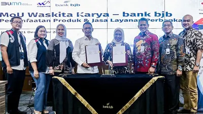Perkuat Sinergi BUMN, bank bjb Teken MoU Layanan Perbankan dengan Waskita Karya 