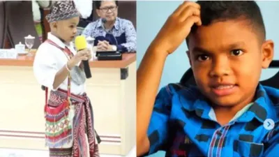 Bangga! Bocah 8 Tahun Asal NTT Caesar Archangel atau Nono Jadi Juara 1 Matematika Kompetisi Dunia 