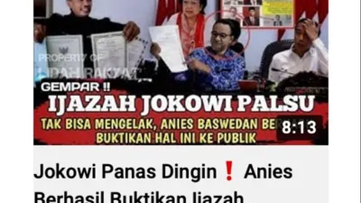 Panas Dingin! Anies Baswedan Berhasil Buktikan Ijazah Jokowi Palsu di Depan Semua, Bagaimana Faktanya?