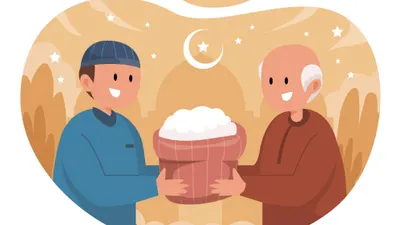 Ilustrasi perbedaan zakat mal dan zakat fitrah.