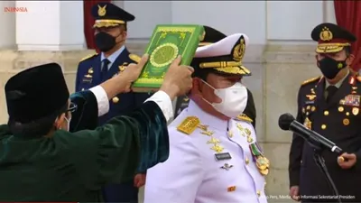 Yudo Margono sudah resmi menjadi Panglima TNI yang baru menggantikan Jenderal Andika Perkasa, Jokowi sudah serahkan tongkat komando.
