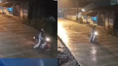 Viral Aksi Pengendara Motor Nekat Terobos Jalan Cor Padahal Masih Basah, Warganet Minta Ganti Rugi!