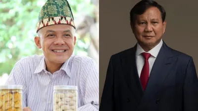 Kolase Ganjar Pranowo dan Prabowo Subianto