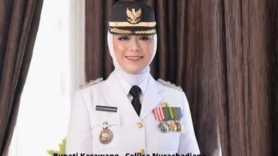 Ramai Dijodohkan dengan Dedi Mulyadi, Ini Profil Bupati Karawang Cellica Nurrachadiana