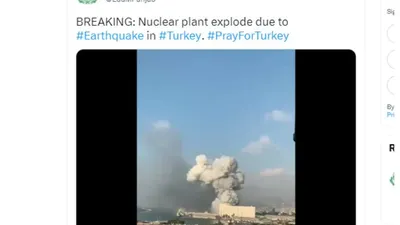 Cek Fakta: Kabar Pembangkit Nuklir Meledak Akibat Gempa Bumi di Turki, Benarkah?
