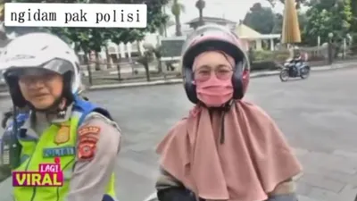 Ibu Hamil viral minta bonceng polisi 