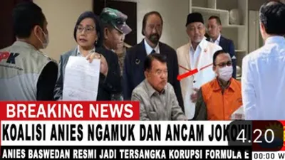 Anies Baswedan disebut-sebut telah ditetapkan sebagai tersangka atas kasus dugaan korupsi ajang Formula E.