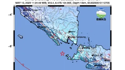BMKG merilis gempa 5,4 magnitudo di Sumur Banten