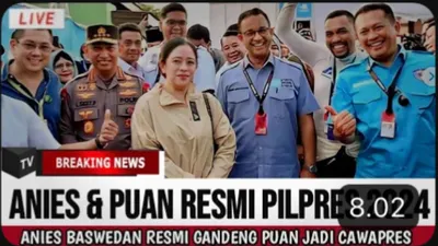 Beredar kabar jika Anies Baswedan resmi menggandeng Puan Maharani sebagai bakal calon presiden di Pemilu 2024.