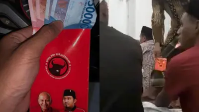 Viral Caleg PDIP Bagi Amplop di Sumenep