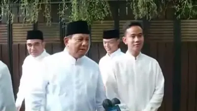 Prabowo di Rumah Presiden Joko Widodo