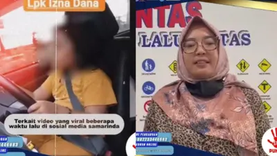 Viral video bocah di bawah umur kursus mengemudi mobil