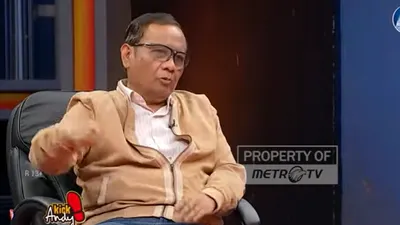 Dalam program Kick Andy, Mahfud MD menegaskan tak mendukung Anies Baswedan di Pilpres 2024