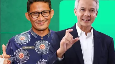 Sandiaga Uno dan Ganjar Pranowo