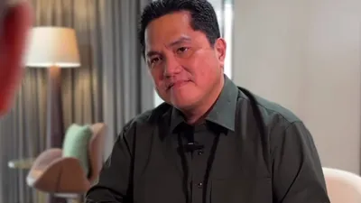 Ekspresi Erick Thohir Disorot saat Diroasting Soal Timnas U-20 Bubar di Acara Lapor Pak, Netizen: Melas Banget