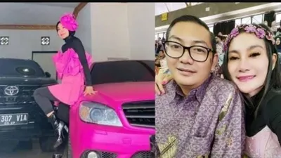 Esha Rahmansah Abrar bersama istri yang bergaya hedon.