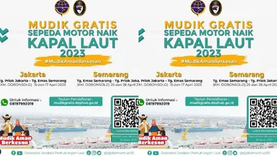 Mudik Gratis Sepeda Motor Naik Kapal Laut 2023