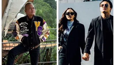 Kolase foto Rizky Febian dan Mahalini serta Sule