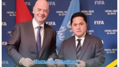 Ketum PSSI, Erick Thohir dan Presiden FIFA