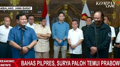 Prabowo dan Surya Paloh bertemu pada Minggu 5 Maret 2023